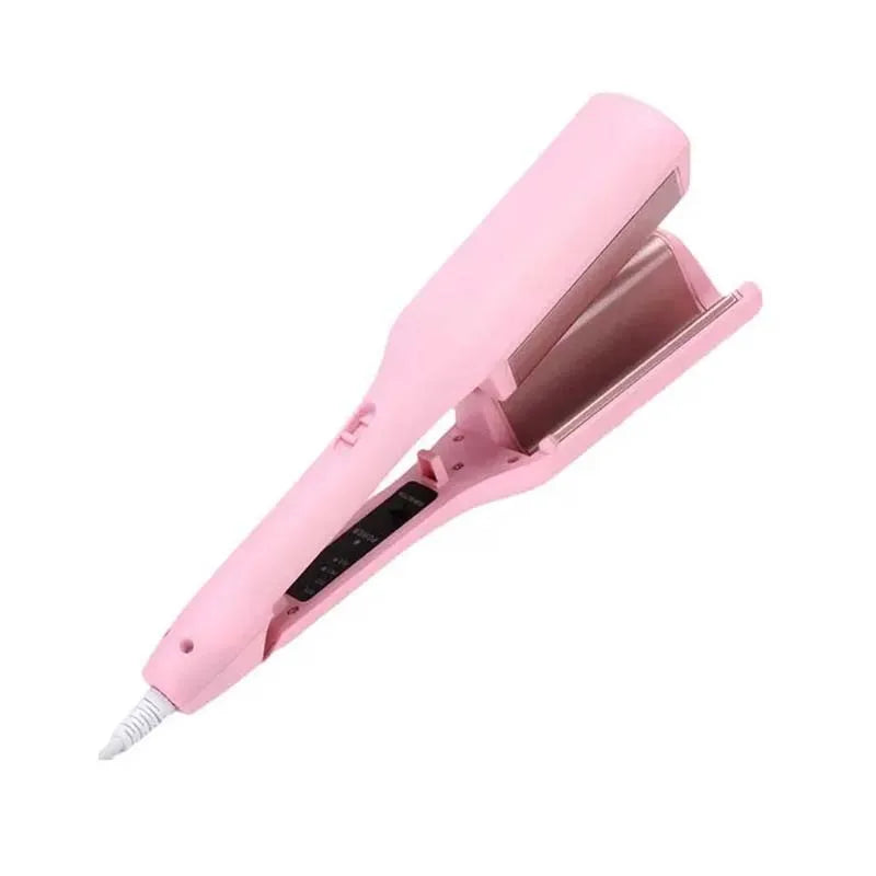 High Quality 32mm 50W PPT Wired (AC) Curling Iron with 10 Temperature Settings for Glossy Fluffy Natural Curl Look Peaceful Pleasures Health and Wellness Pink US