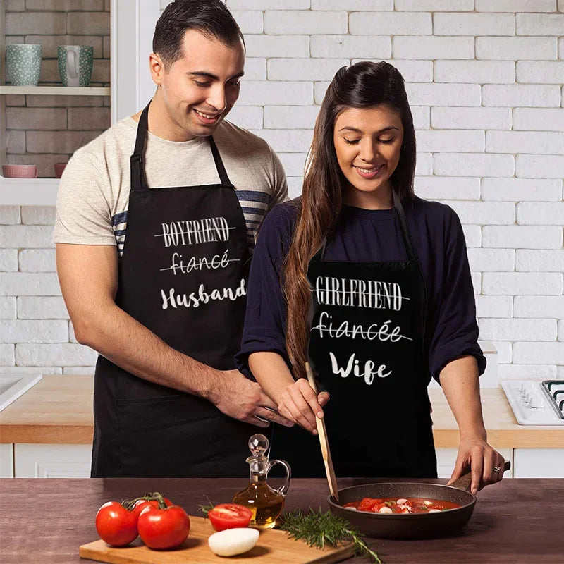 Mr & Mrs Couple Apron Set | Newlyweds Wedding Gift Couple Apron Set Peaceful Pleasures Health and Wellness
