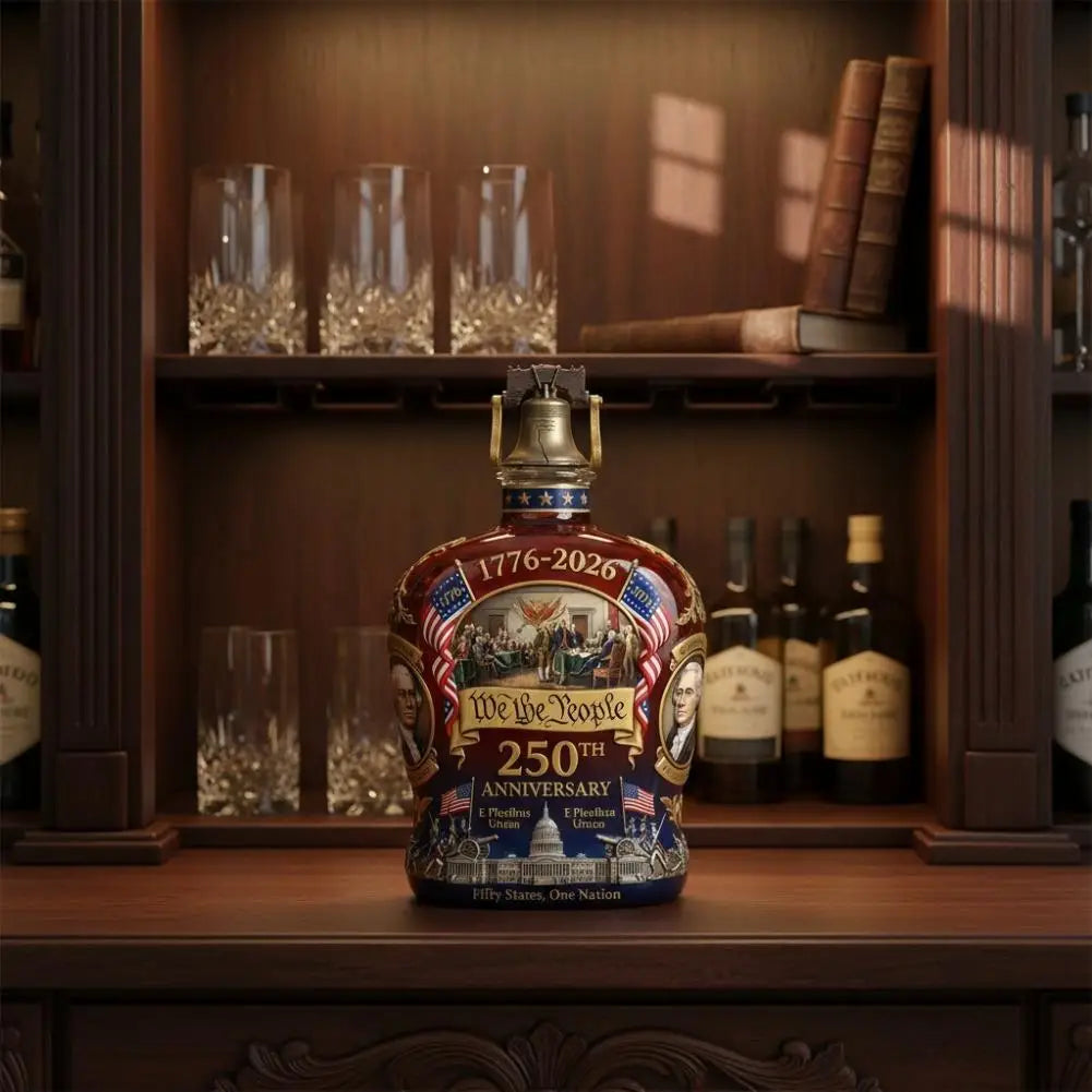 Patriotic Whiskey Decanter High Quality 250TH Anniversary Whisky Bottle Exquisite Embossed Craftsmanship Decoration Wine Bottle Peaceful Pleasures Health and Wellness