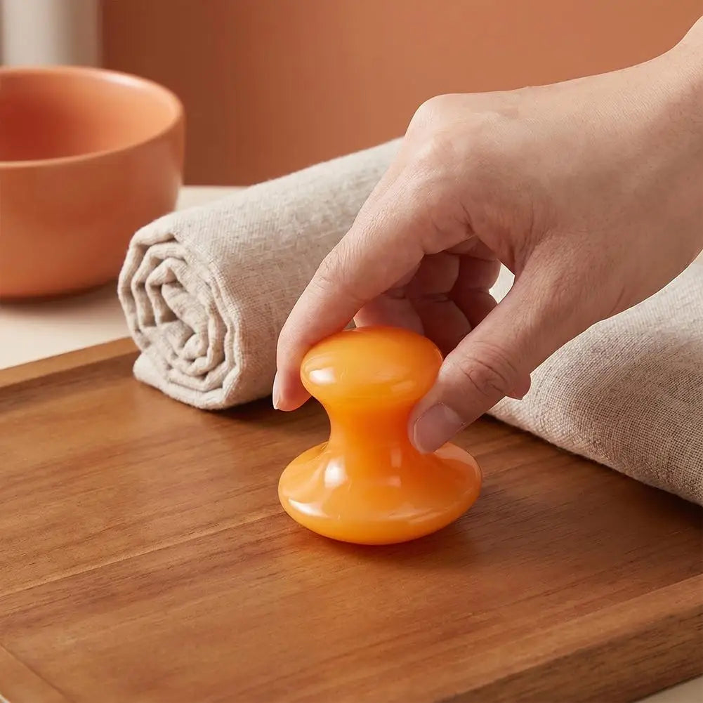 Resin Comfortable Meridian Beauty Board Massager Crystal Mushroom-shaped Facial Massage Tools Professional Face Body Care Tools Peaceful Pleasures Health and Wellness