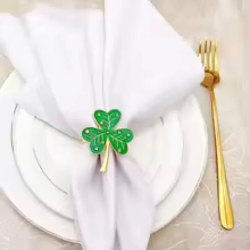 Clover Shamrock Napkin Rings – St. Patrick's Day Table Décor