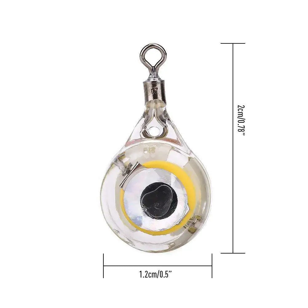 10Pcs Fishing Lure Light Mini Eye Shape Underwater Night Light Lure Battery Powered LED Illuminated Lure for Attracting Fish Peaceful Pleasures Health and Wellness