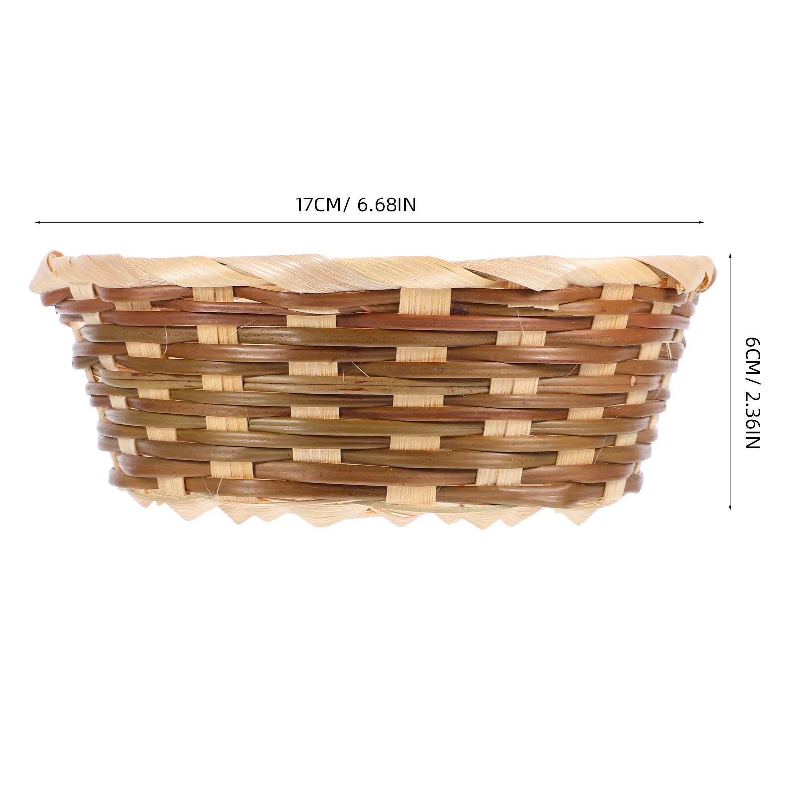 5Pcs Bamboo Fruit Basket Woven Decorative Storage Basket for Kitchen Living Room Bedroom Bread Fruits Dessert Serving Peaceful Pleasures Health and Wellness