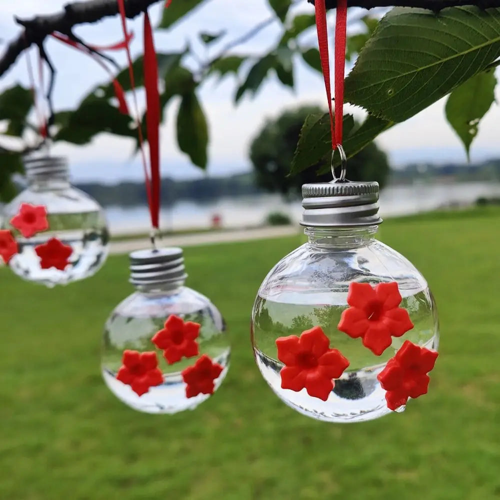 Hummingbird Feeder | Spherical & Heart Shape, 3 Ports, Leak Proof