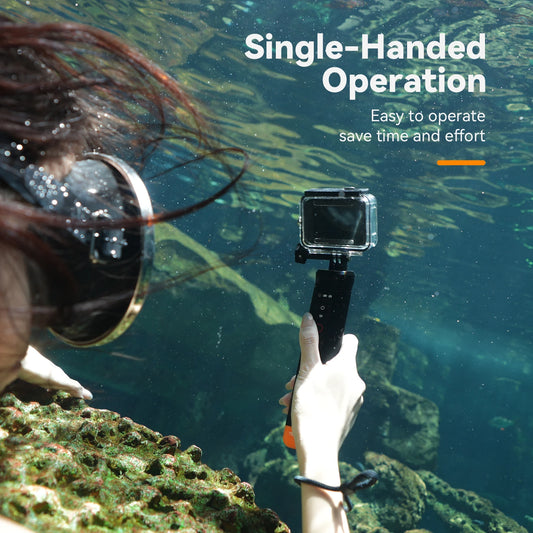 TELESIN Buoyancy Bar Selfie Stick Waterproof Selfie Stick for Gopro Hero 9 10 11 12 with Hand Strap Wireless Remote Control Peaceful Pleasures Health and Wellness