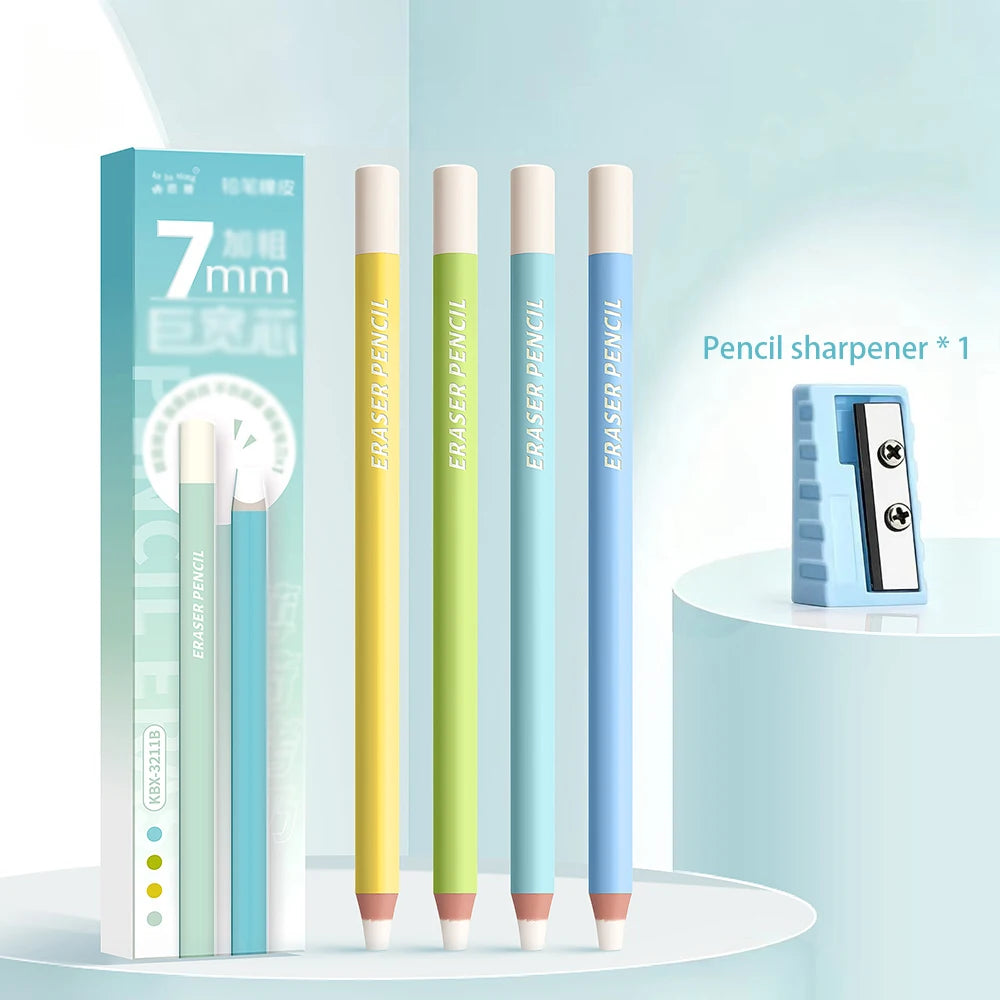 4 Wide Core Pencil Eraser Student Specific Art Detail Widened Strip