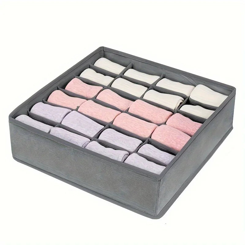 24-Compartment Foldable Fabric Drawer Organizer Storage Box
