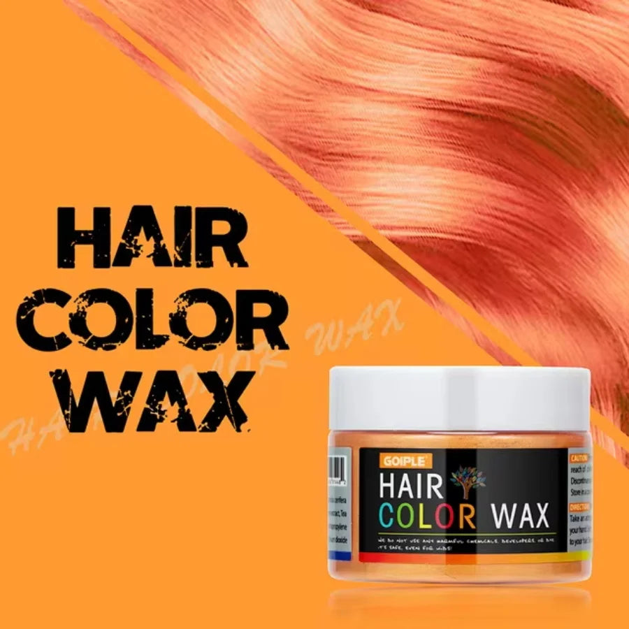 Valentine's Day DIY Hair Dyed Mud Hair Colour Wax Easy To Wash Coloring Cream One-time Hairs Beard and Eyebrows Colour Products Peaceful Pleasures Health and Wellness Orange 120g