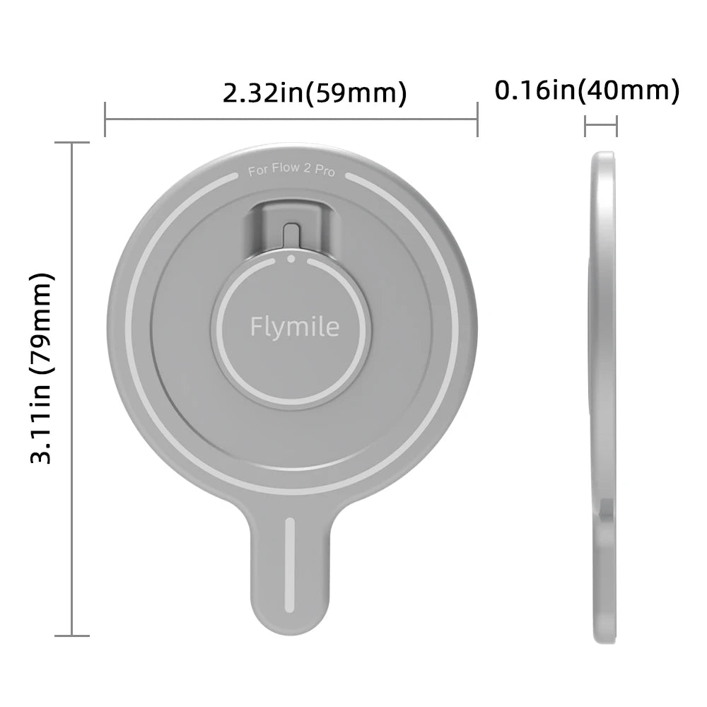 Insta360 Flow 2 Pro Magnetic Adapter Module + 2 Strips | Silver