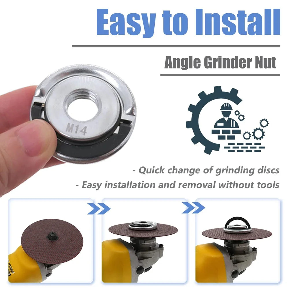 M14 Angle Grinder Quick Release Self-locking Pressing Plate Flange