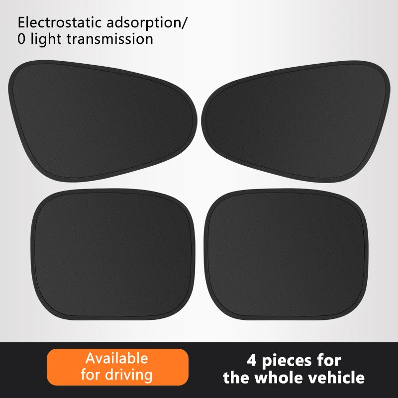 4-Layer Car Side Window Sun Shade | UV Blocker Anti-Glare Car Window Sun Shade Peaceful Pleasures Health and Wellness Front-Rear 4pcs