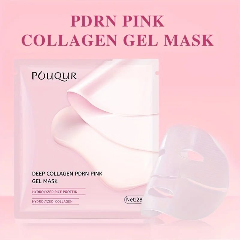 Pink Collagen Face Mask – Firming & Moisturizing 5-Pack