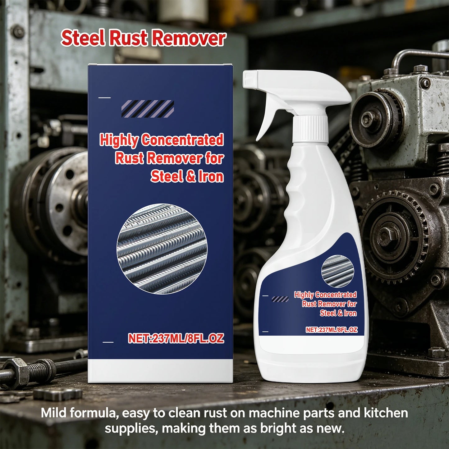 Steel Rust Remover for Metal Cleans Machine Parts Kitchen Tools and Surfaces Restores Shine Dissolves Stubborn Rust Remover Peaceful Pleasures Health and Wellness