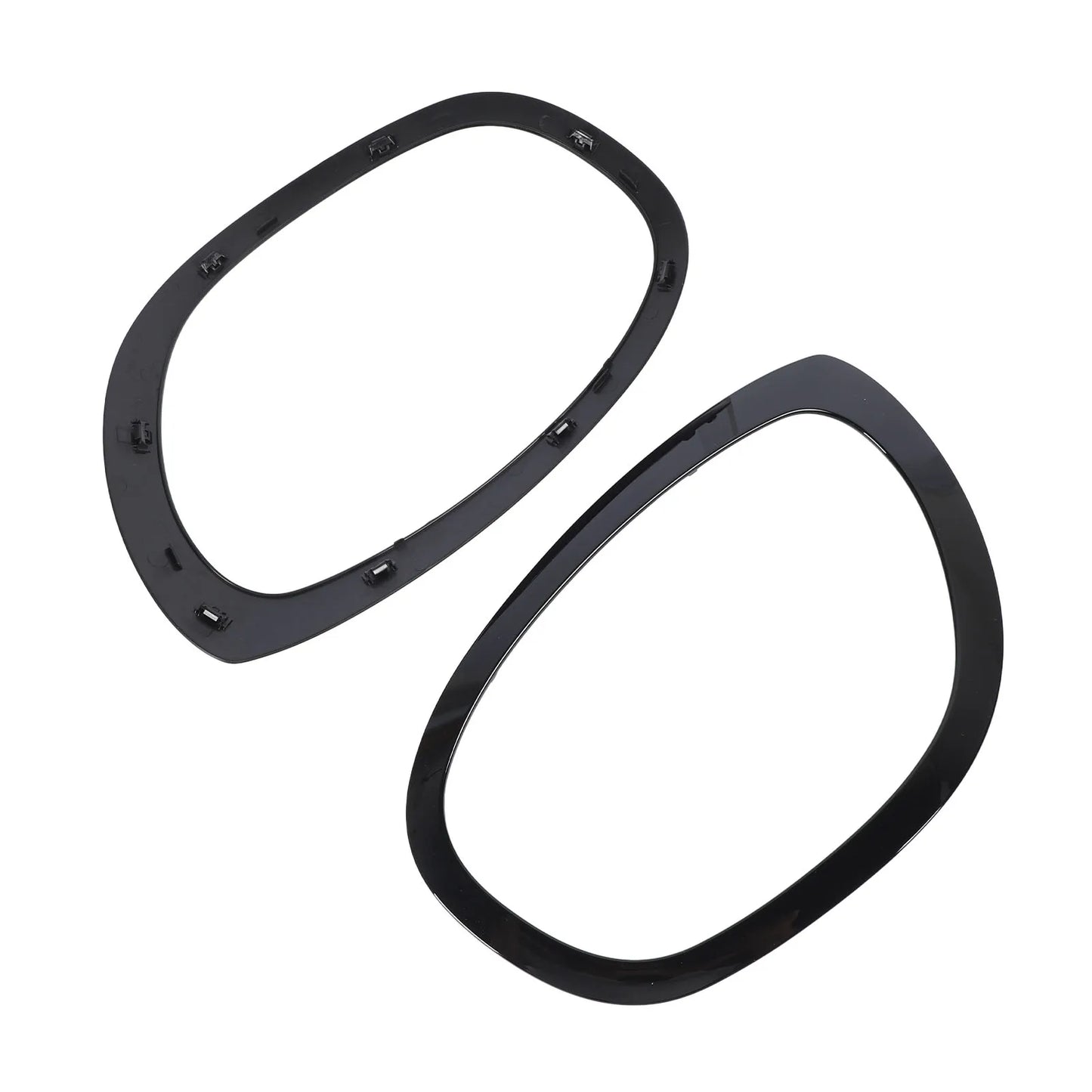 Headlight Trim Ring 1 Pair Fade Proof Easy Install Headlamp Cover