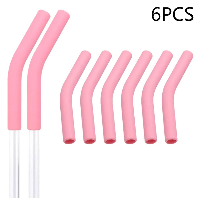 6-Pack Silicone Straw Tip Covers for 9mm Reusable Straws Straw Tip Covers Peaceful Pleasures Health and Wellness D