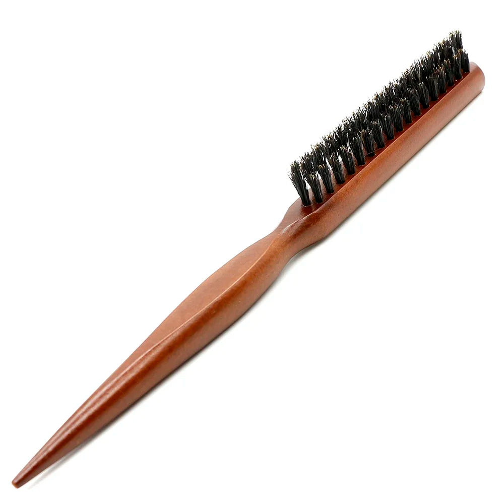 Natural Boar Bristle Hair Brush – Anti-Static Wood Handle Comb Boar Bristle Hair Brush Peaceful Pleasures Health and Wellness 1PCS