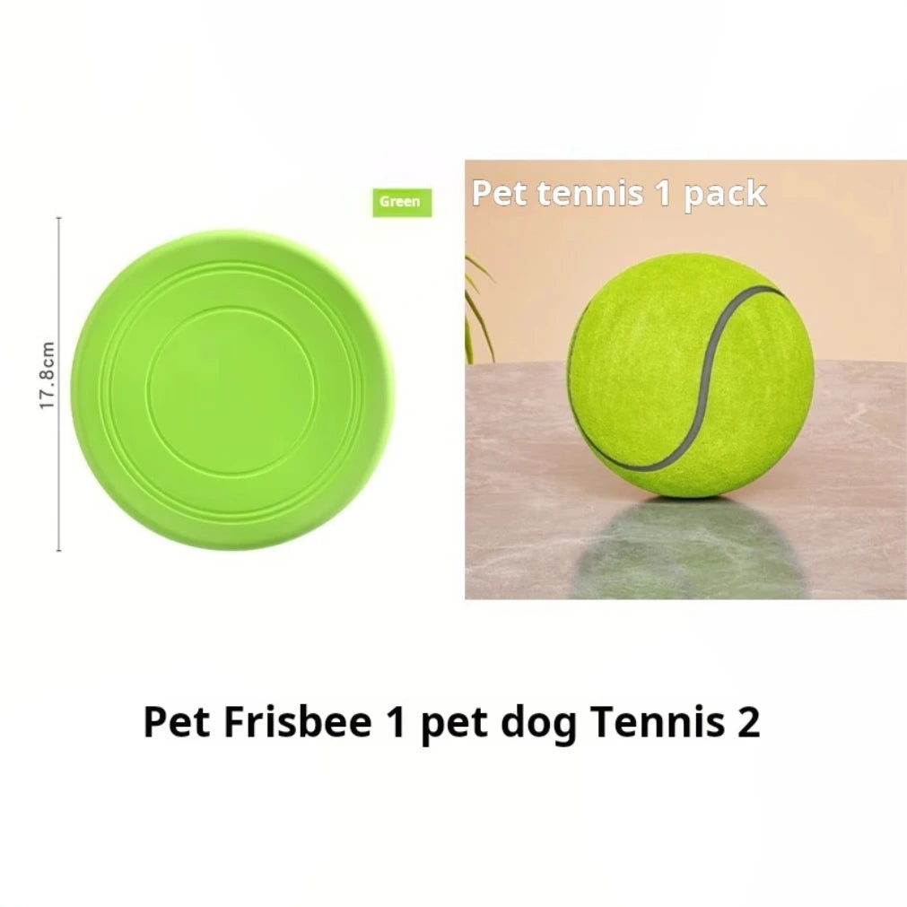 Giant Inflatable Tennis Ball Dog Toy 7" & 9.5" + Air Pump