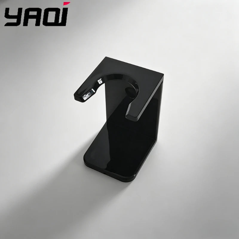 2026 YAQI Black Acrylic Men's Shaving Brush And Razor Stand for Bathroom Accessories Grooming Organizer Peaceful Pleasures Health and Wellness