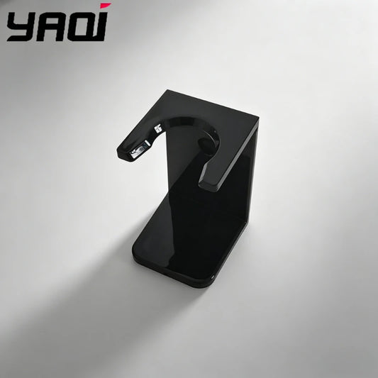 2026 YAQI Black Acrylic Men's Shaving Brush And Razor Stand for Bathroom Accessories Grooming Organizer Peaceful Pleasures Health and Wellness