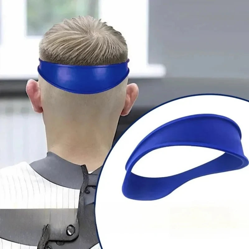 Curved Silicone Hair Trimming Tool DIY Fade Haircut Template Barber Neckline Shaving Headband for Home Haircuts Peaceful Pleasures Health and Wellness