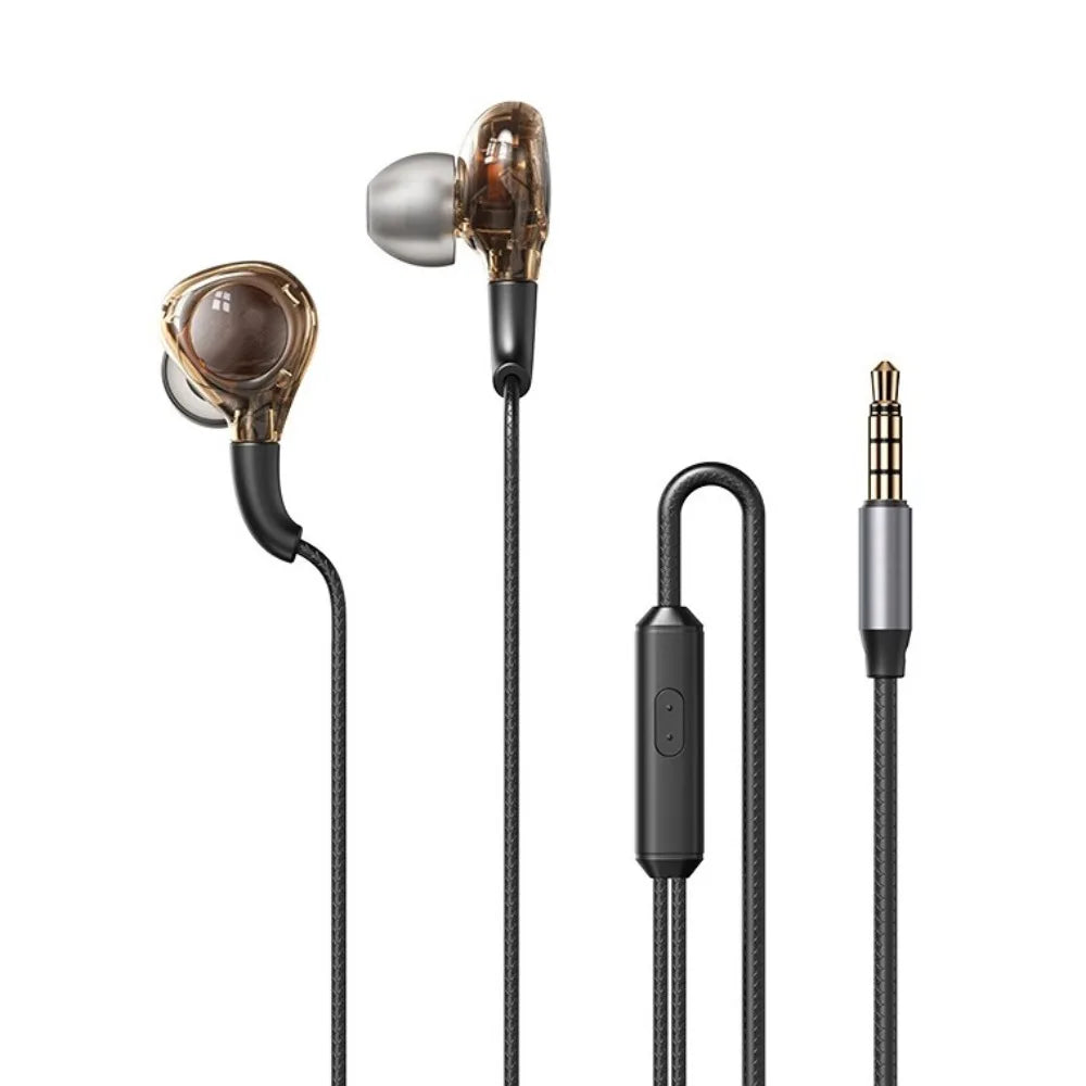 Wired Earphones 3.5mm & Type-C Heavy Bass In-Ear Headset + Mic
