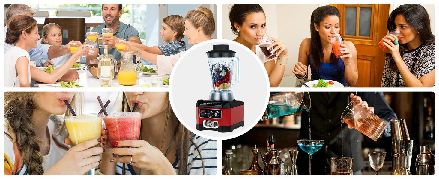 BPA Free Heavy Duty Professional Commercial Bar Blender Food Mixer Juicer Ice Crusher Smoothie Maker Max 2200W Peaceful Pleasures Health and Wellness