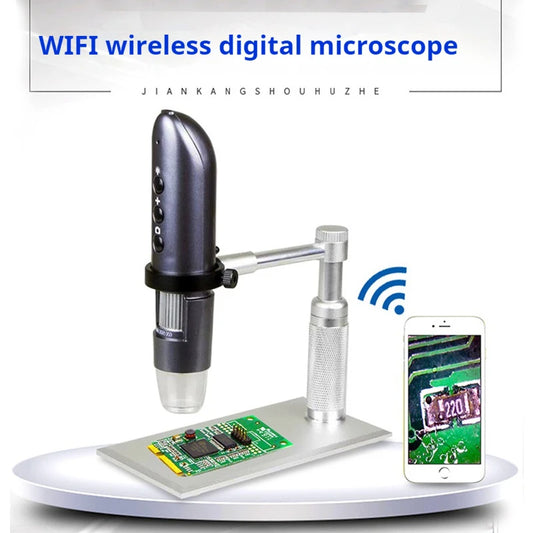 Wifi Wireless Mobile Phone Microscope Biological Magnifying Glass Observation Pigeon Eye Repair Circuit Board 1600X Peaceful Pleasures Health and Wellness 200X