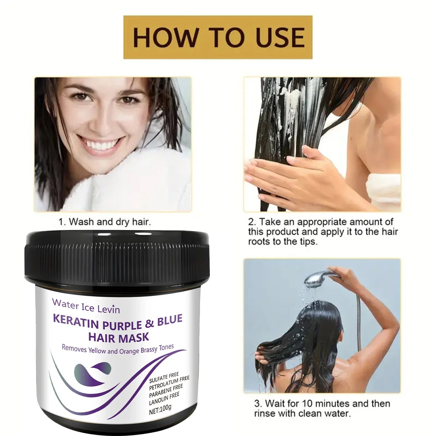 Keratin Hair Mask – 5-Second Repair for Frizzy Damaged Hair