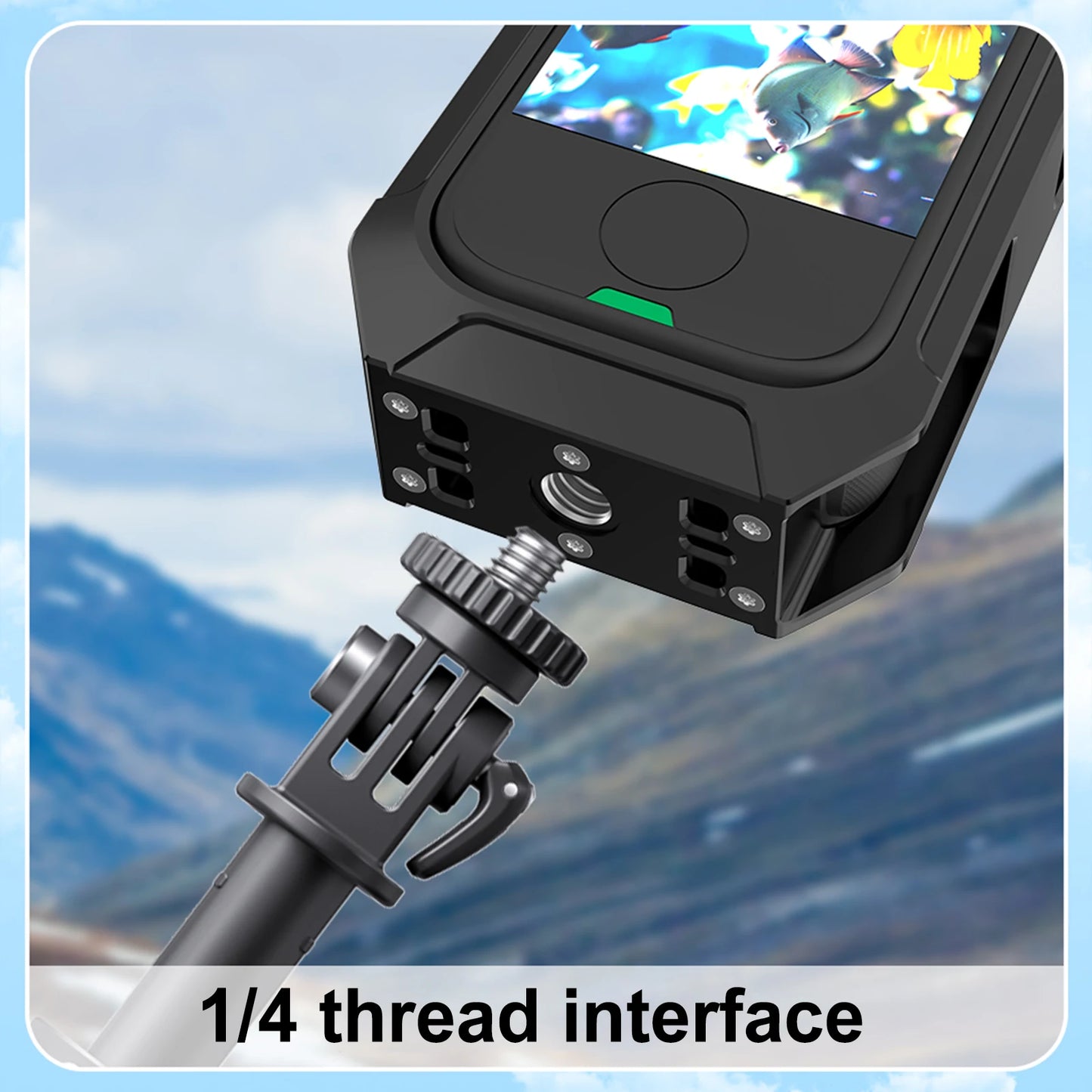 Camera Cage Magnetic Quick Release Protective Case with 1/4 Threads Cold Shoe Mount Housing Case for Insta360 X4 Air Accessories Peaceful Pleasures Health and Wellness