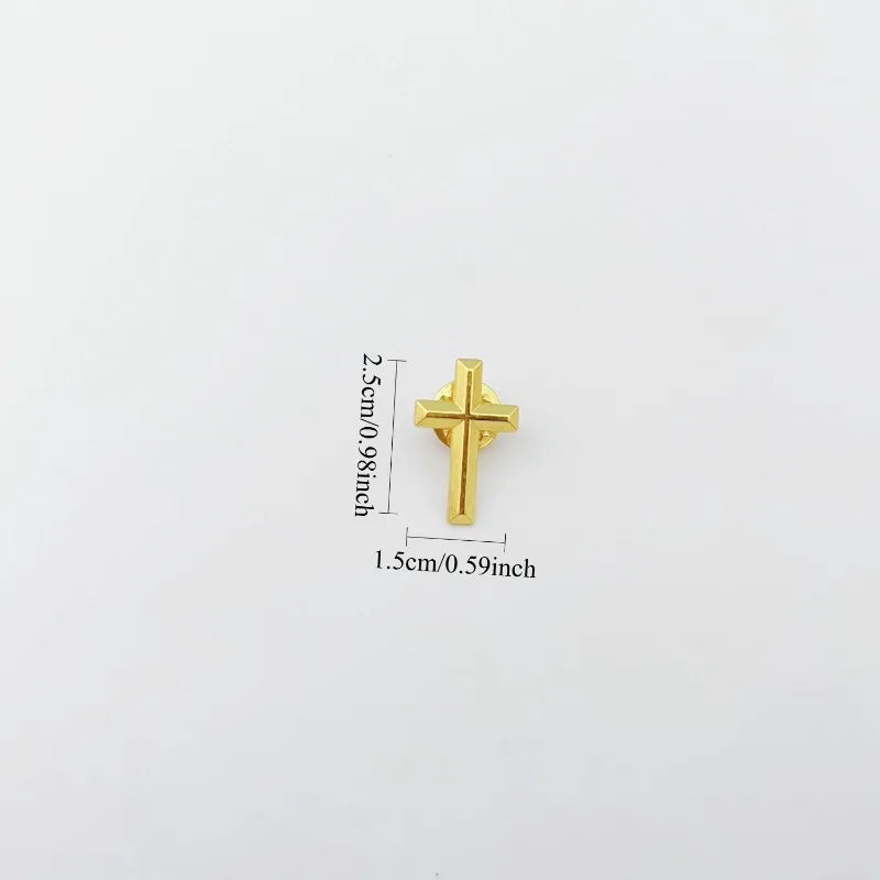 2pc Simple Retro Shiny Cross Brooch Badge Fashion DIY Clothing Decor Accessories Clothing Hats Accessories and Supplies Peaceful Pleasures Health and Wellness
