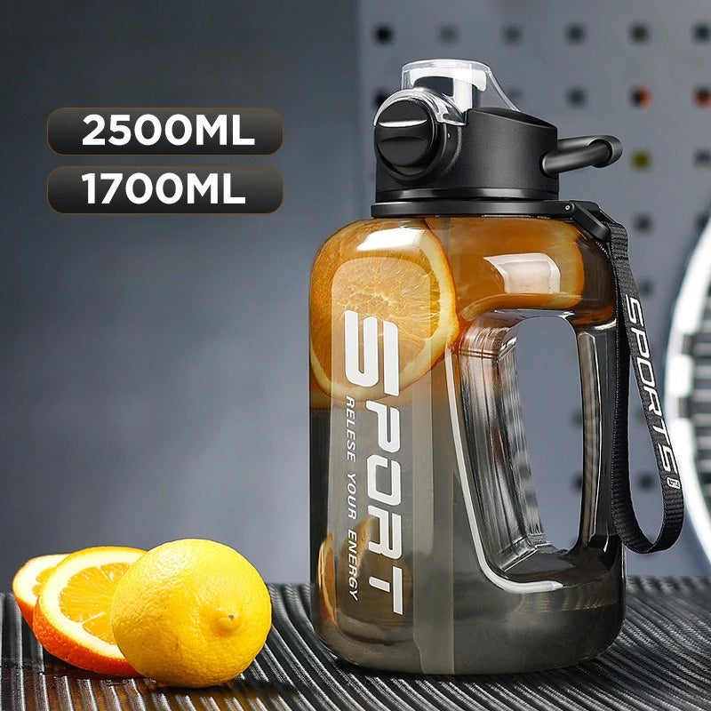 Extra Large 1700ml Sports Straw Water Bottle – BPA-Free Sports Water Bottle Peaceful Pleasures Health and Wellness