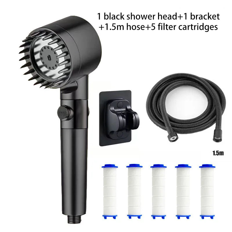 3-Mode Filtered Showerhead with Massage & Pressurization