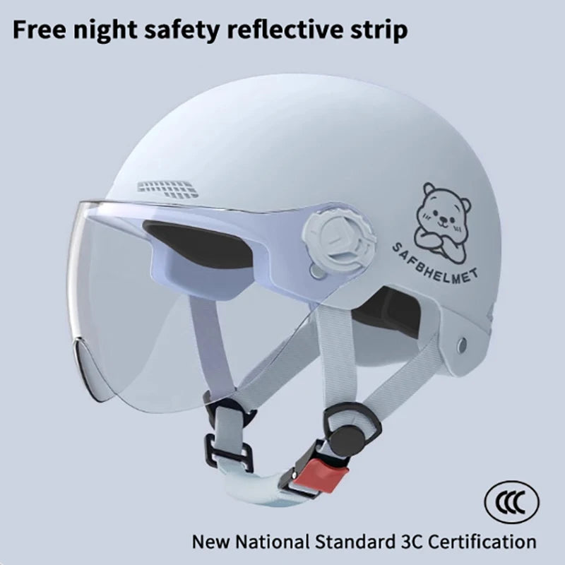 3C Certified E-Bike Half Helmet with HD Glasses | Unisex