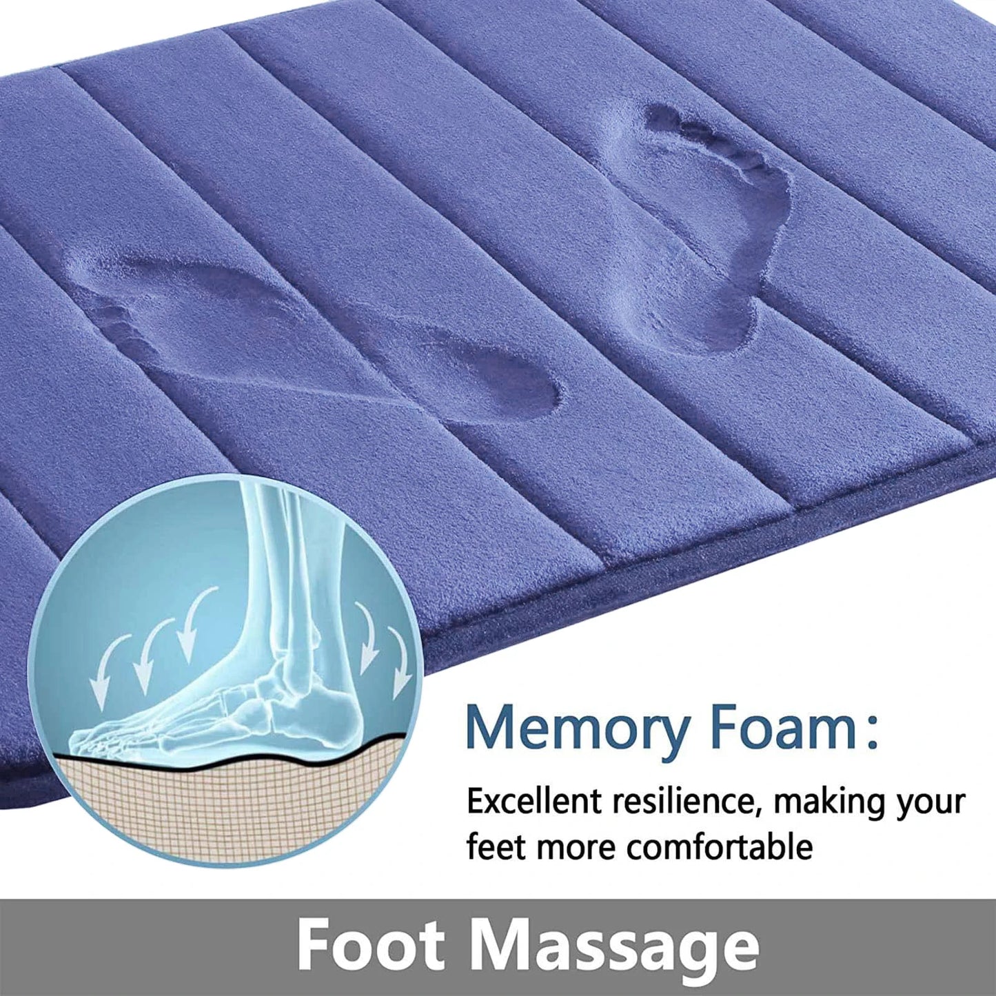 Memory Foam Bath Mat – Non-Slip Super Absorbent Bathroom Rug