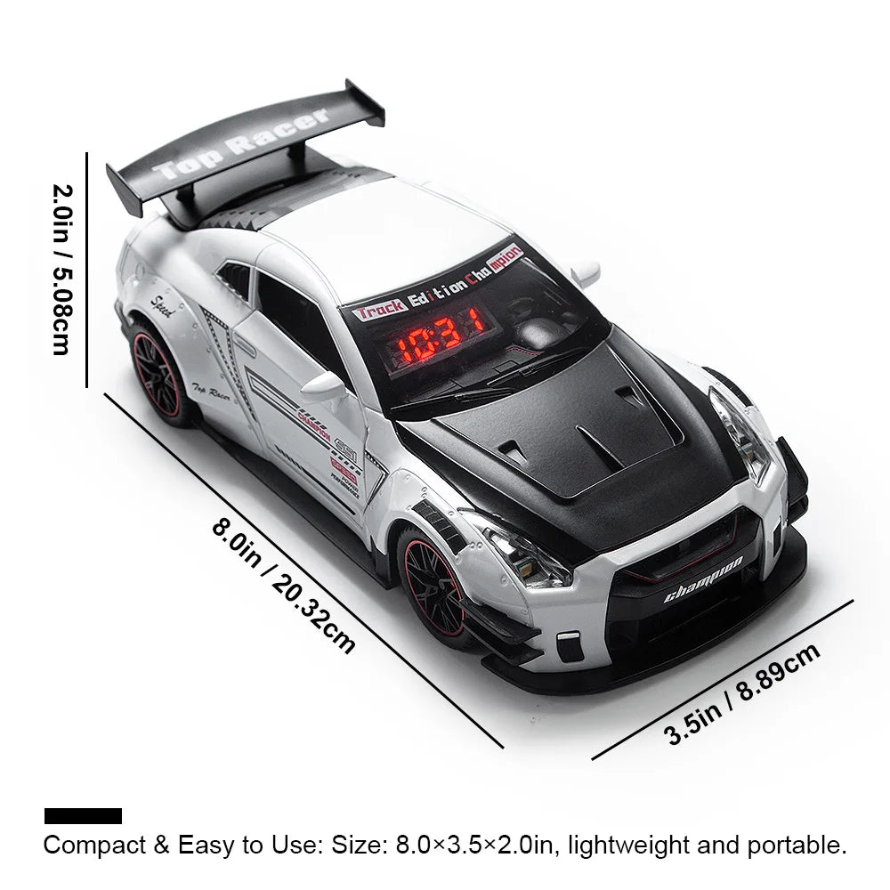 Hypercar Alarm Clock | Engine Sound, LED, Mist Spray & Remote Novelty Alarm Clock Peaceful Pleasures Health and Wellness