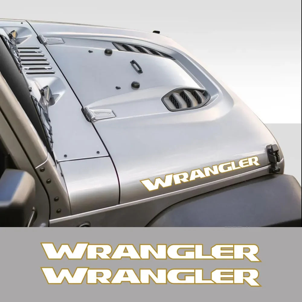 Jeep Wrangler JK JL TJ YJ Hood Vinyl Decal Stickers – 2pc