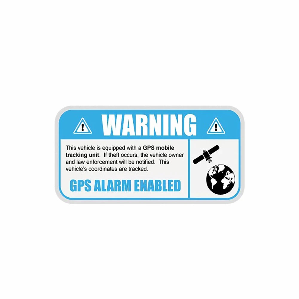 4-Pack GPS Security Warning Vinyl Stickers | Anti-Theft Decals