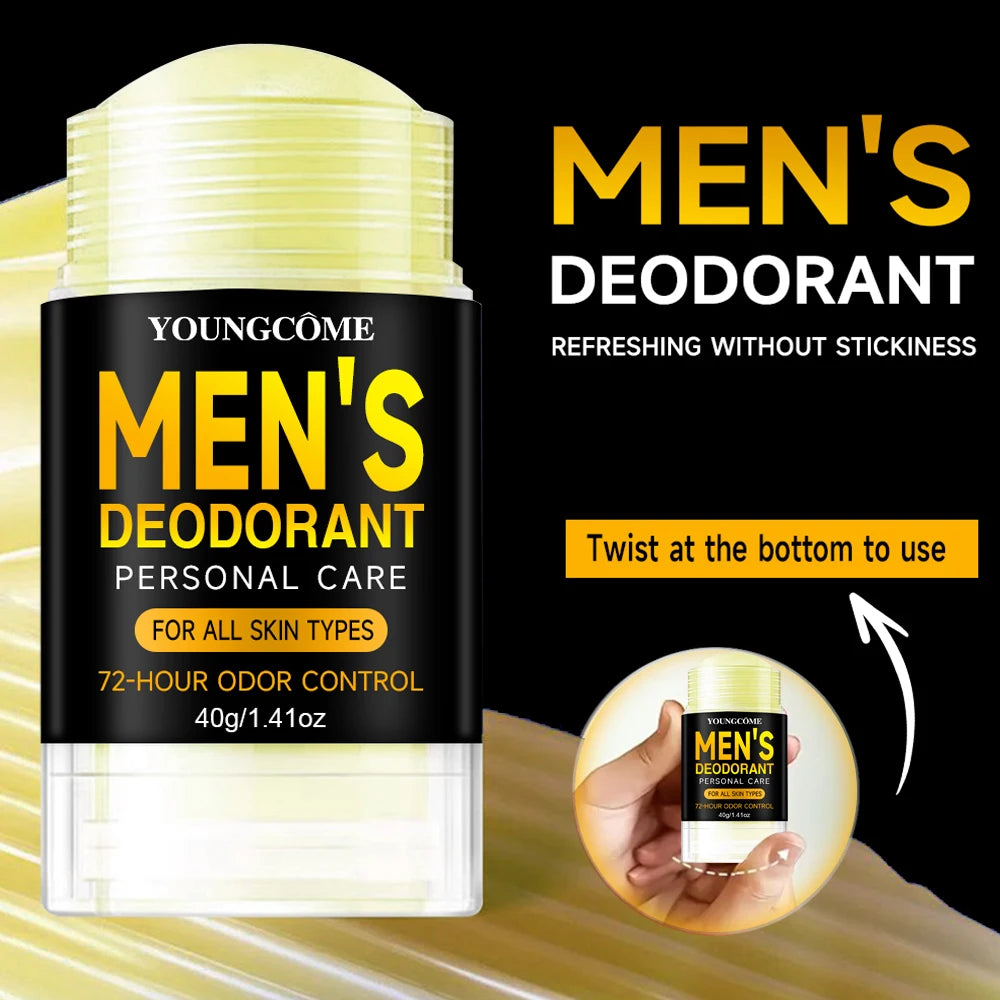 Men's Deodorant Stick Anti Sweating Keep Drying Lasting Fragrance Remove Armpit Odor Underarm Refresh Sticks Fade Body Odor Peaceful Pleasures Health and Wellness