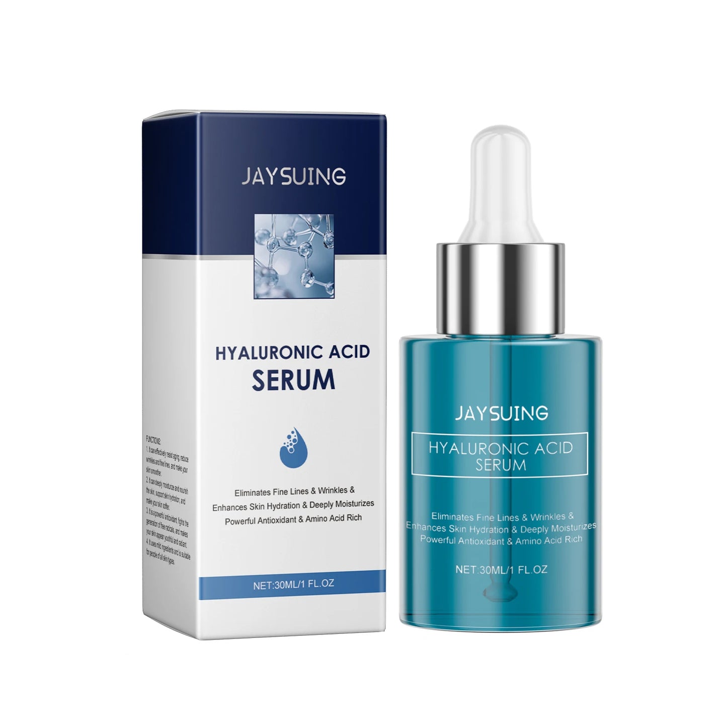 Hyaluronic Acid Facial Essence for Smooth Skin Peaceful Pleasures Health and Wellness 30ml 30ml