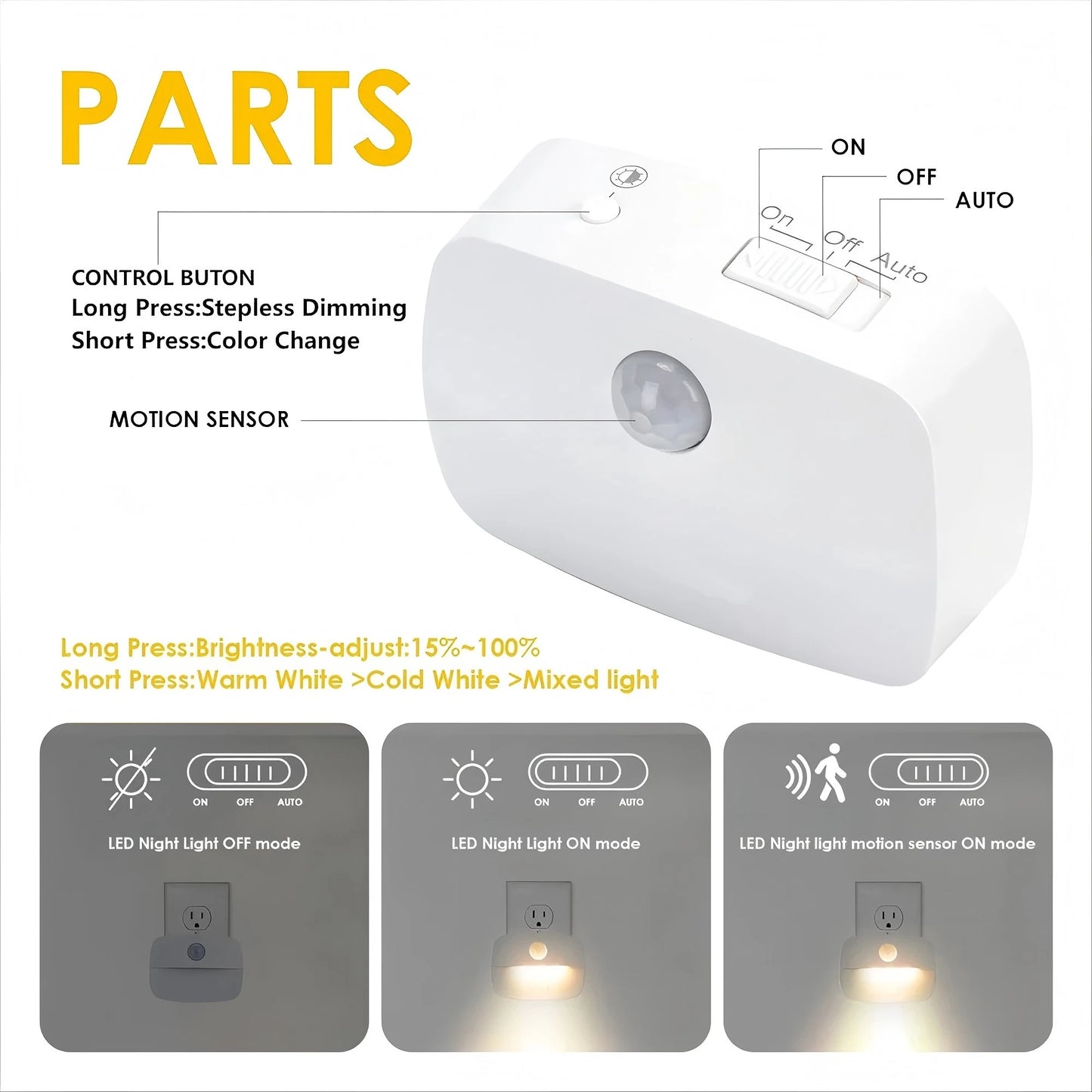 1/2/4pcs LED Night Light US EU Plug in Motion Sensor Light 220V 110V Wall Lamp for Home Hallway Stair Kitchen Bedroom Night Lamp Peaceful Pleasures Health and Wellness