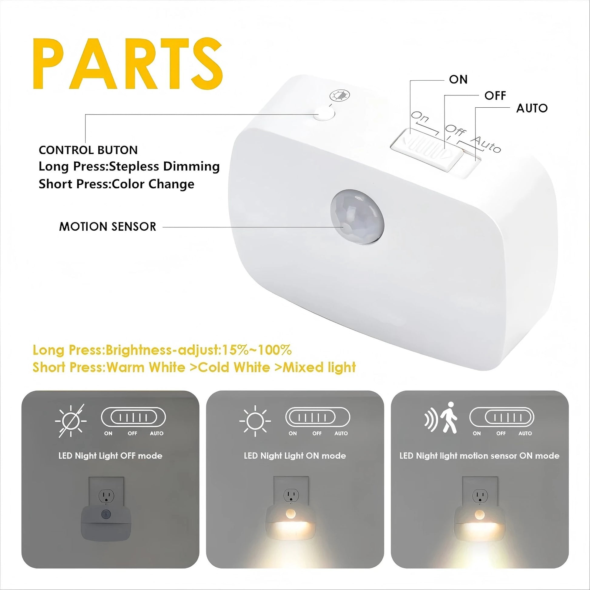 1/2/4pcs LED Night Light US EU Plug in Motion Sensor Light 220V 110V Wall Lamp for Home Hallway Stair Kitchen Bedroom Night Lamp Peaceful Pleasures Health and Wellness