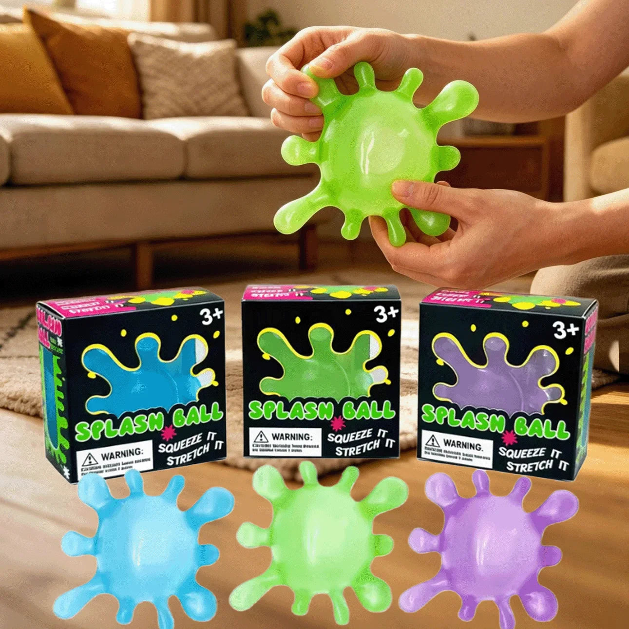 Splash Slow-Rise Squeeze Ball Fidget Toy – Adults & Kids