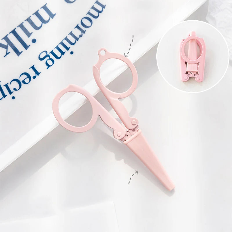 Kawaii Folding Scissors Mini Keychain | Morandi Color Craft Tool