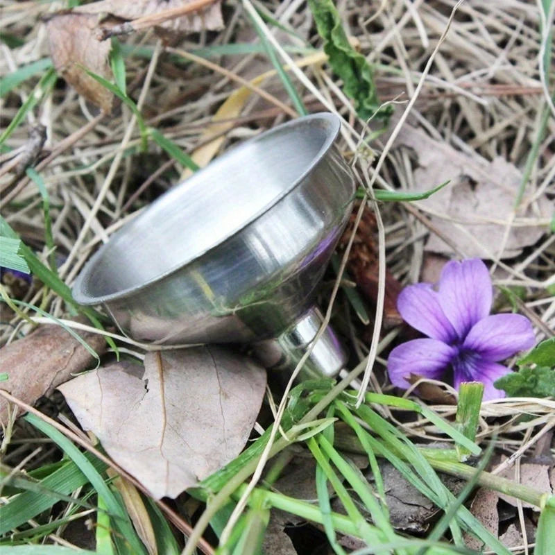 1 Selling Silver Mini Stainless Steel Funnel Home Kitchen Oil Soup