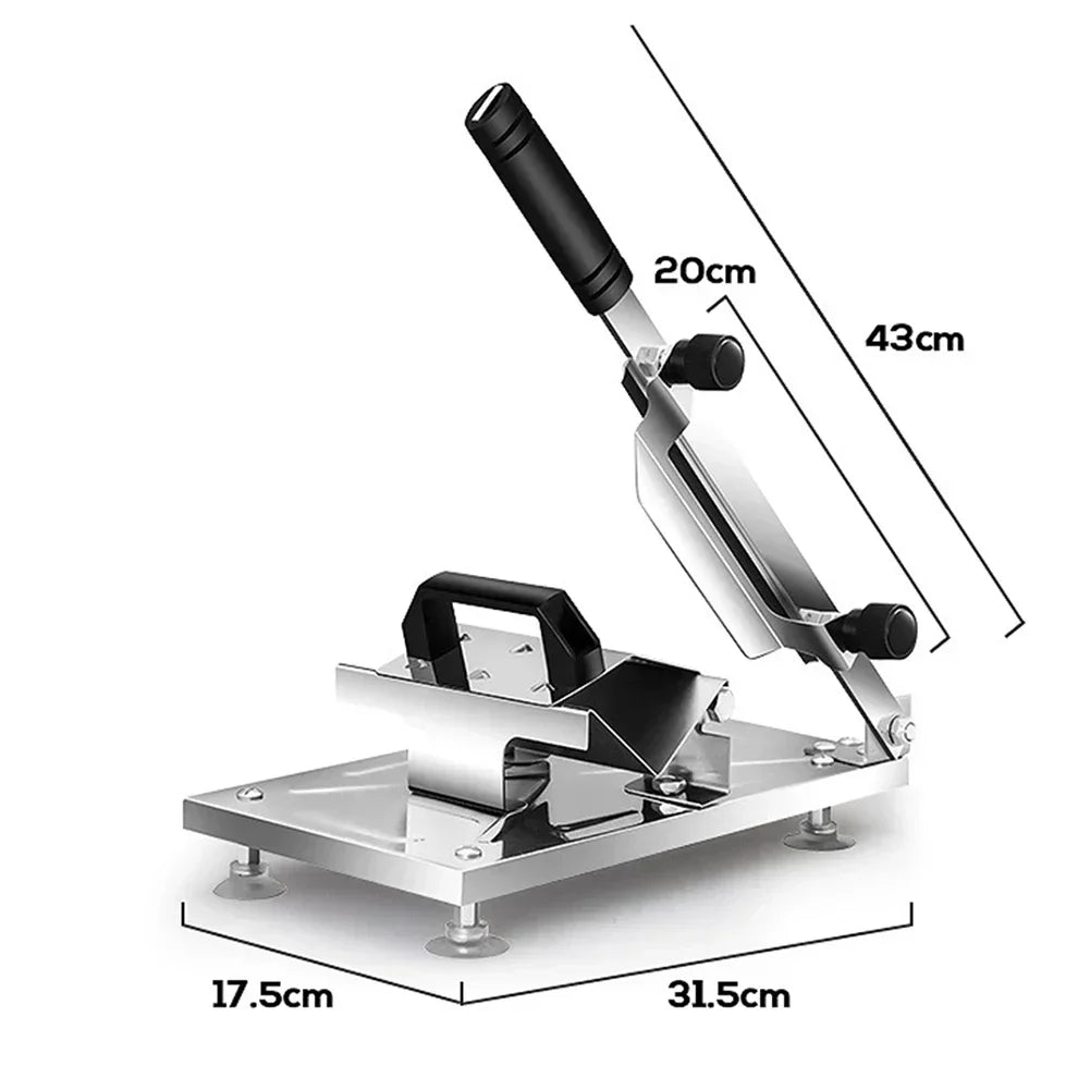 Manual Meat Slicer – Adjustable Stainless Steel Blade | 0.25–8mm