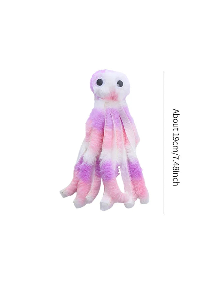 Catnip Octopus Plush Toy – Interactive Cat & Dog Chew Toy Catnip Plush Toy Peaceful Pleasures Health and Wellness MULTICOLOR