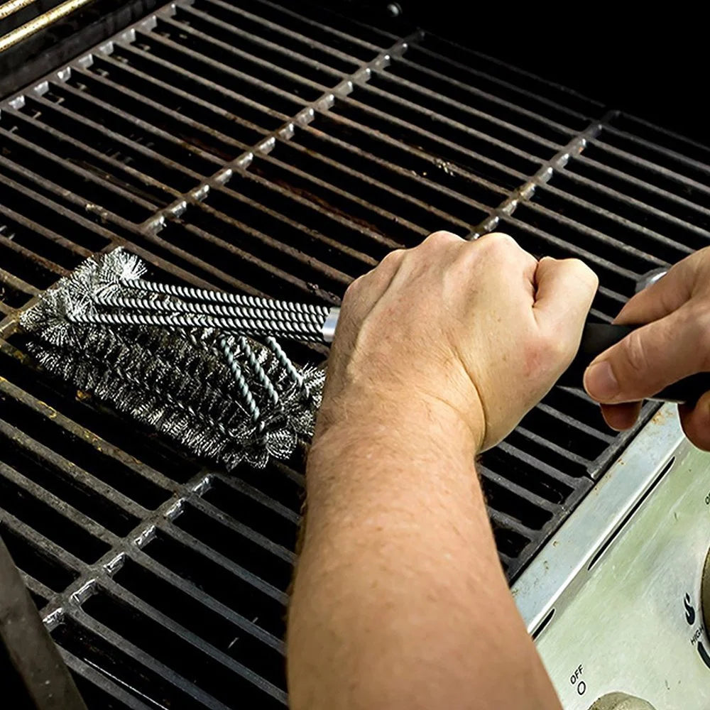 Stainless Steel Wire Grill Brush – BBQ & Stove Cleaner Grill Cleaning Brush Peaceful Pleasures Health and Wellness