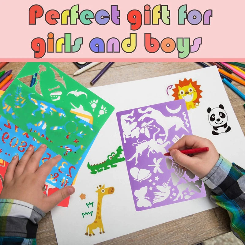 Kids Drawing Stencils 300+ Patterns Templates Plastic Stencil Girls