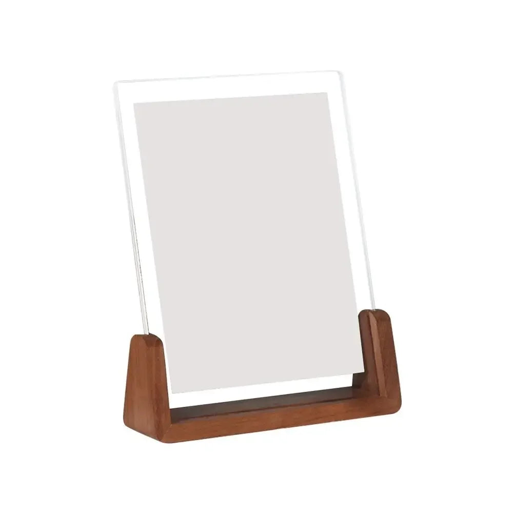 Acrylic & Wood Desktop Photo Frame | Walnut Beech U-Shape