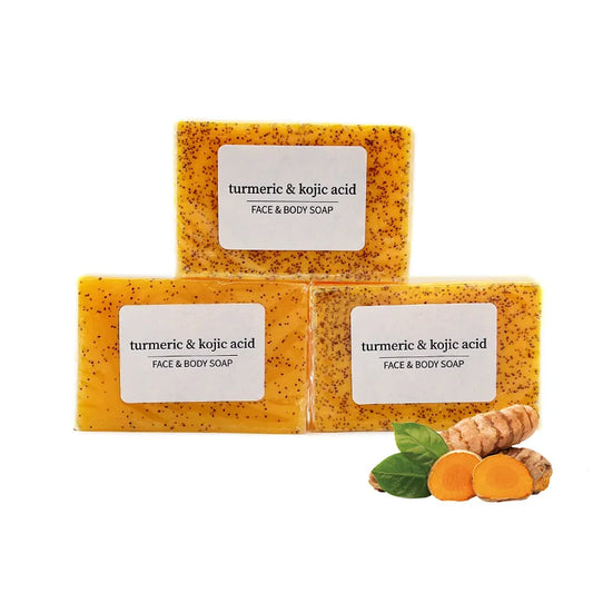 Turmeric Kojic Acid Bar Soap – Natural Face & Body Wash 100g Natural Bar Soap Oasis Select WHITE